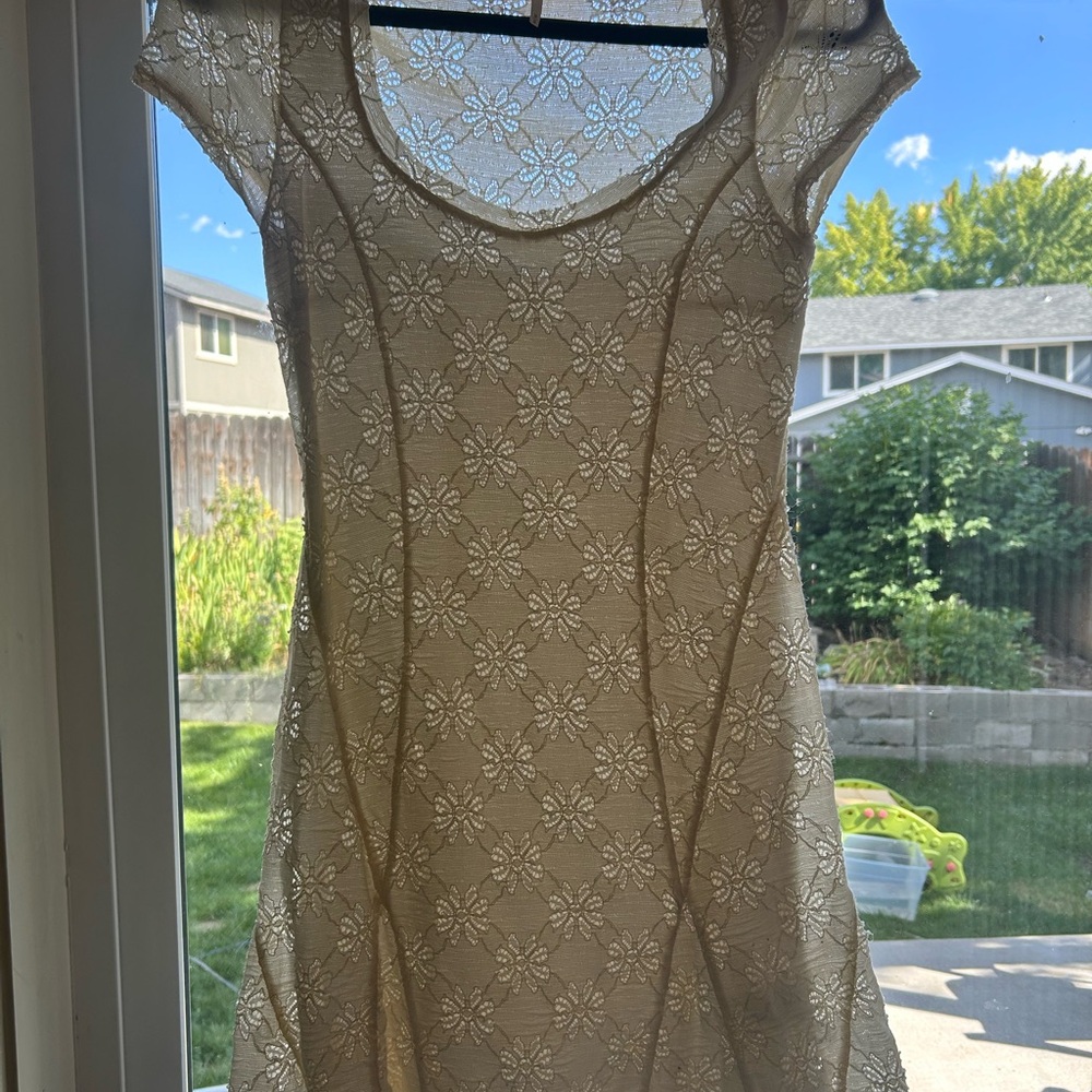 Free People Cream Lace Dress size medium